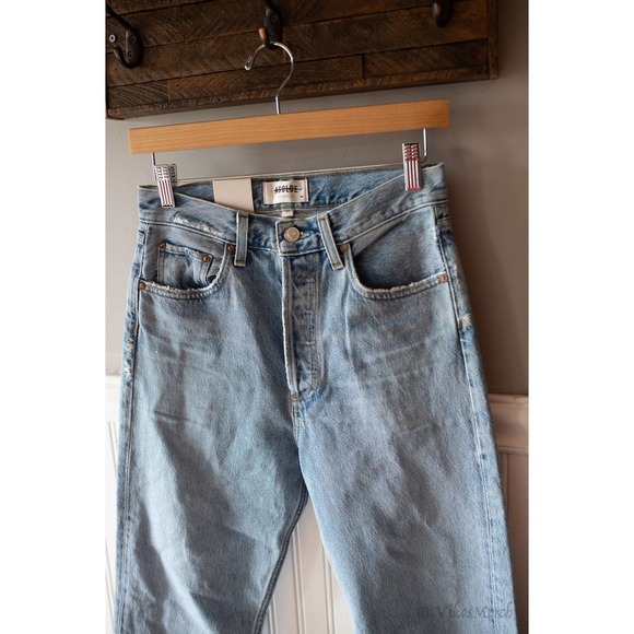 AGOLDE 90'S PINCH WAIST HIGH RISE STRAIGHT IN SOUNDWAVE 25 - Picture 4 of 6